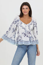 Long Flare Sleeve Smocked Top