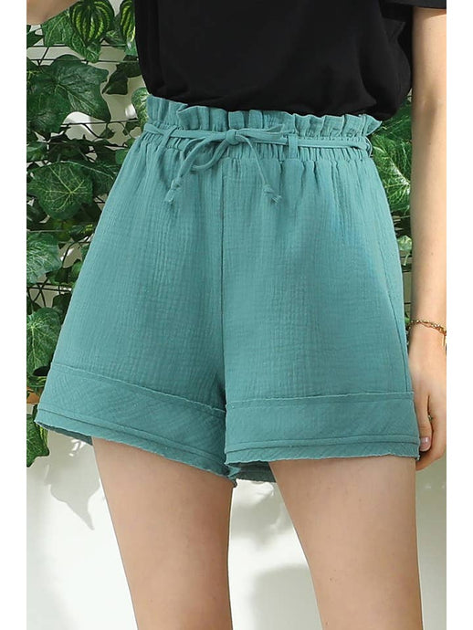 Sage Green High Waist Vintage Cotton Pants