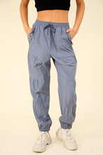 Denim Shirring Detail Active Jogger Pants