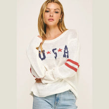 White American Graphic Sweater