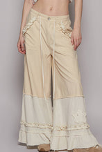 Natural Vintage washed double gauze wide POL Pants