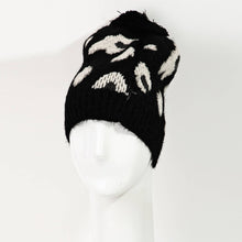 Leopard Print Pom Beanie: Pink