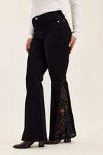 Black MR JAQUELINE w/ Lace Hem Detail Shadow Luxe Judy Blue Jeans