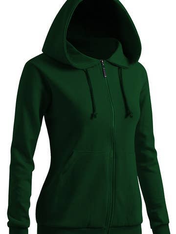 Green Lightweight Thin Zip-Up Hoodie Jacket