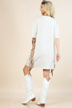 Beige Gaia Western Wild Soul Print T Shirt Dress