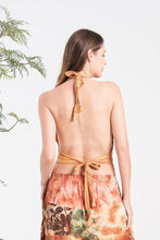 Orange Halter Crop Top