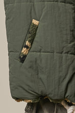 Green Reversible Lined Puffer Vest with Zip Front
