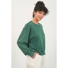 Drop Shoulders Crewneck HYFVE Sweatshirt: Dark Green
