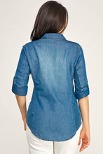 Medium Knit to Fit Vintage Wash Denim Button Down Shirt