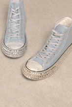 MX-CHANTEL - Studded High Top Sneakers: Blue / Standard / 6(1)-6.5(1)-7(1)-7.5(2)-8(2)-8.5(2)-9(2)-10(1)
