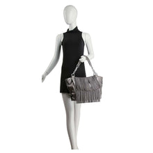 Pewter Sparkling Fringe Shoulder Bag