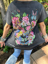 Dragonflies and Butterflies Black Tattered Rare Bird Tee