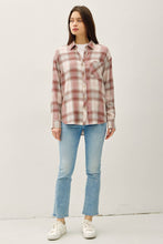 Dusty Pink Vintage Plaid Boxy Shirt