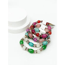 Mix Beads Adjustable Stretch Bracelet: MIX COLOR / ONE(12)