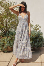 Parisian Bloom South France Bustier Tiered Maxi Dress