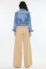 Medium Light Crop Fray Bottom Hem Kancan Jacket