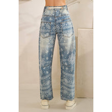 Denim Washed Paisley Patch Oli+Hali Jeans