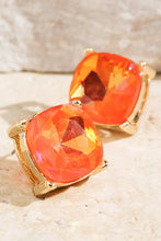 Lilac Faceted Glass Stud Earrings