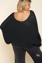 Charcoal Plus Dolman Long Sleeve Cable POL Sweater 8/11/23 6840
