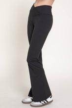 Black Cross Over Waistband Activewear Yoga Pants
