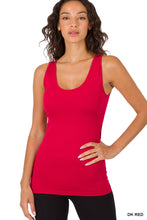 Dark Red Scoop Neck Seamless Zenana Tank Top 6/28/23 6516