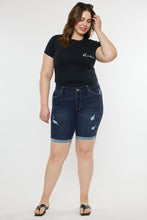 Dark Mid Rise Bermuda Cuffed Raw Hem Kancan Shorts 5/1/23 6125