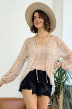 Blush Mixed Floral Smocked Tier Sleeve Blouse