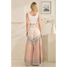 Mauve Washed Fabric Mix Wide Leg Oli+Hali Pants