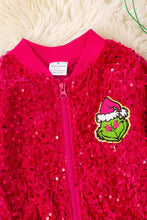 Fuchsia Christmas character sequins jacket