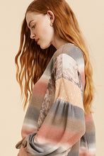 Rust Multi Stripe Color Block Boxy Ces Femme Top 6/28/23 6546