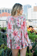 Olive Multi Tie Dye Loose Fit Tunic Ces Femme Top 7/7/23 6589