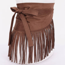 Cafe Faux Suede Fringe Belt