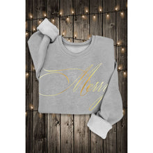Mineral Black Merry Gold Foil Graphic Sweatshirt