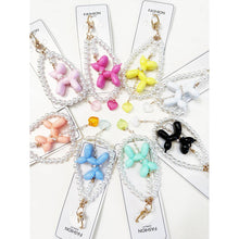Colorful Puppy Theme Keychain with Heart Charm: MIX COLOR / ONE(12)