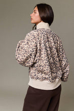 Leopard Juliette Leopard Print Snap Button Sweatshirt