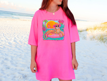 Neon Pink Wild Cheetah Graphic Tee