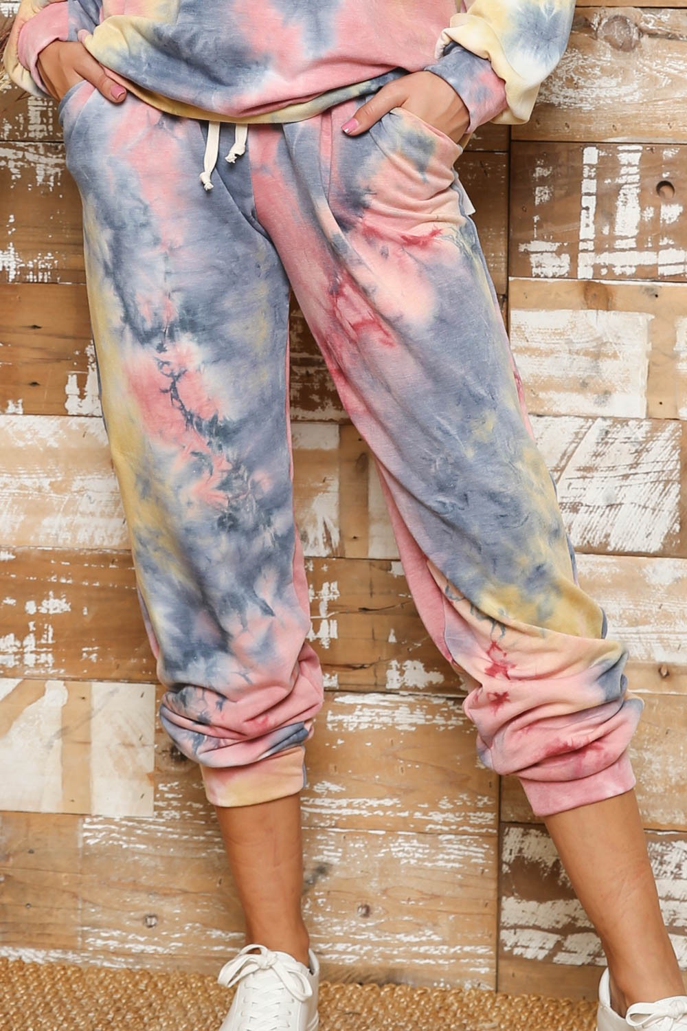 Multi Blue Tie Dye French Terry Joggers 1/31/24 7978