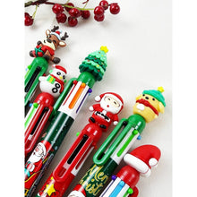 Christmas Theme Multi Color Ballpoint Pen: MIX COLOR / ONE(12)