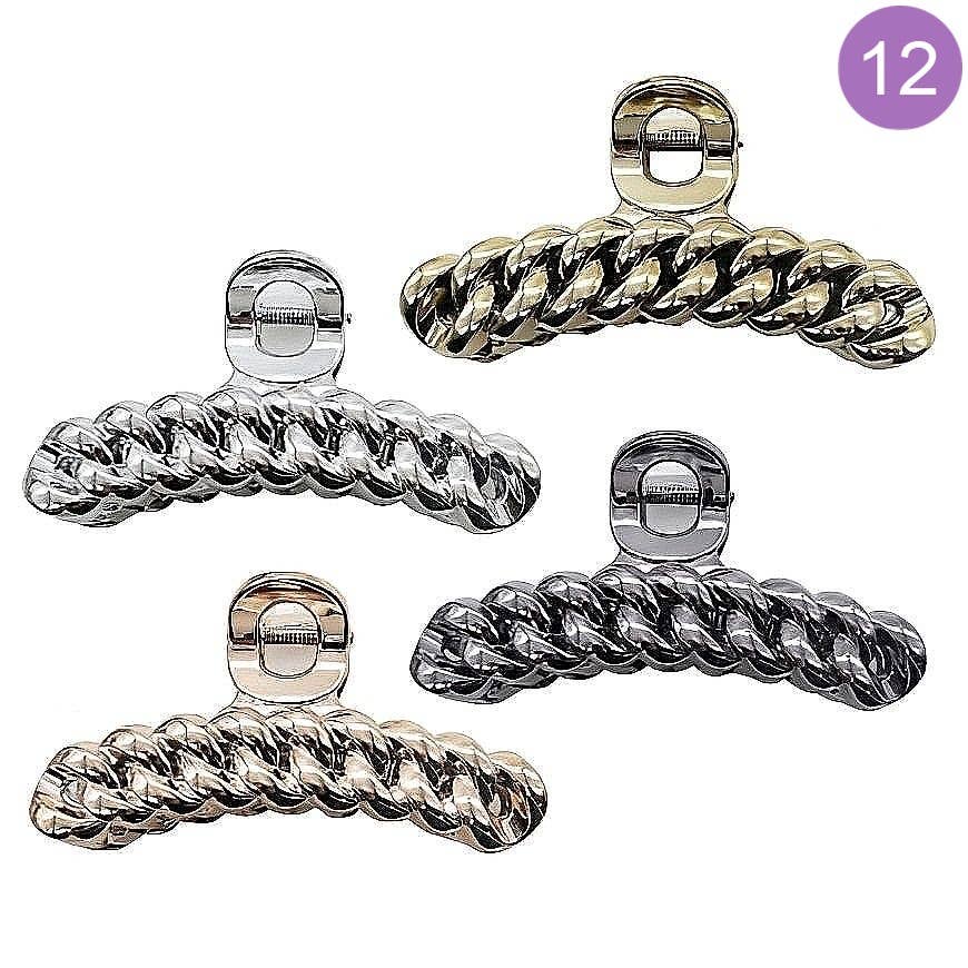 Dozen Rold Silver Rose Gold Big Jaw Hair Clip
