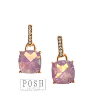 Rhinestone post earring: Pink