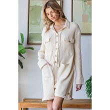Cream Washed Oversized thermal Oli&Hali Romper
