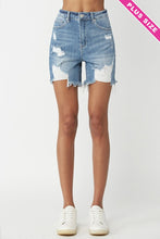 Light High Rise Mid Thigh Distressed Risen Shorts 6/20/23 6489