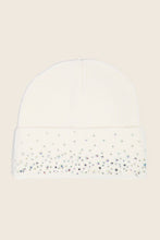 Grey Sparkling Rhinestone Studded Beanie