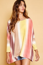 Yellow Multi Tie Dye Loose Fit Top 9/13/23 7030