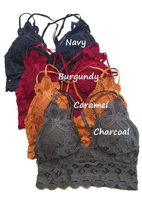 Navy Crochet Lace Bralette 2/7/25 9574