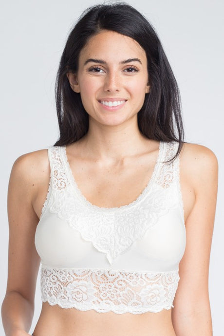 White Seamless Lace Bralette 12/23/25 1253