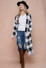 Black Front Pocket Thick Duster Cardigan 10/2/23 7144
