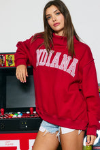 Crimson Stripe 'INDIANA' Stripe Embroidered Sweatshirt