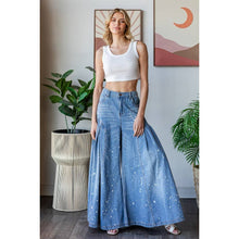 Blue Washed Wide Leg Denim Oli+Hali Jeans