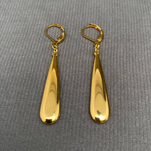 Steel Glossy Droplet 18K Gold Plated S.Steel Earrings